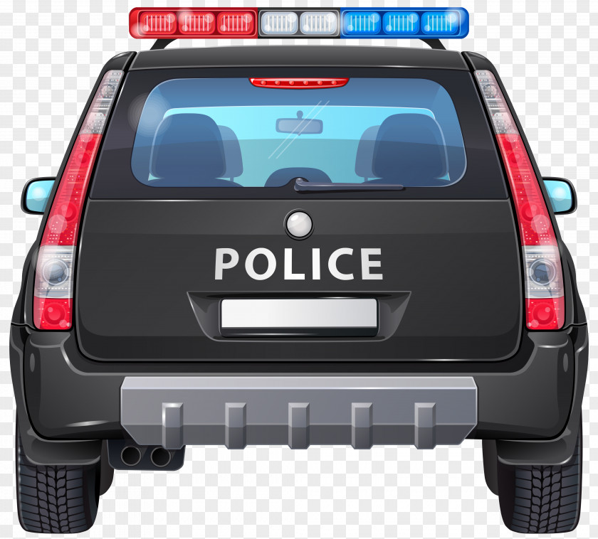Police Car Back Clip Art Image PNG