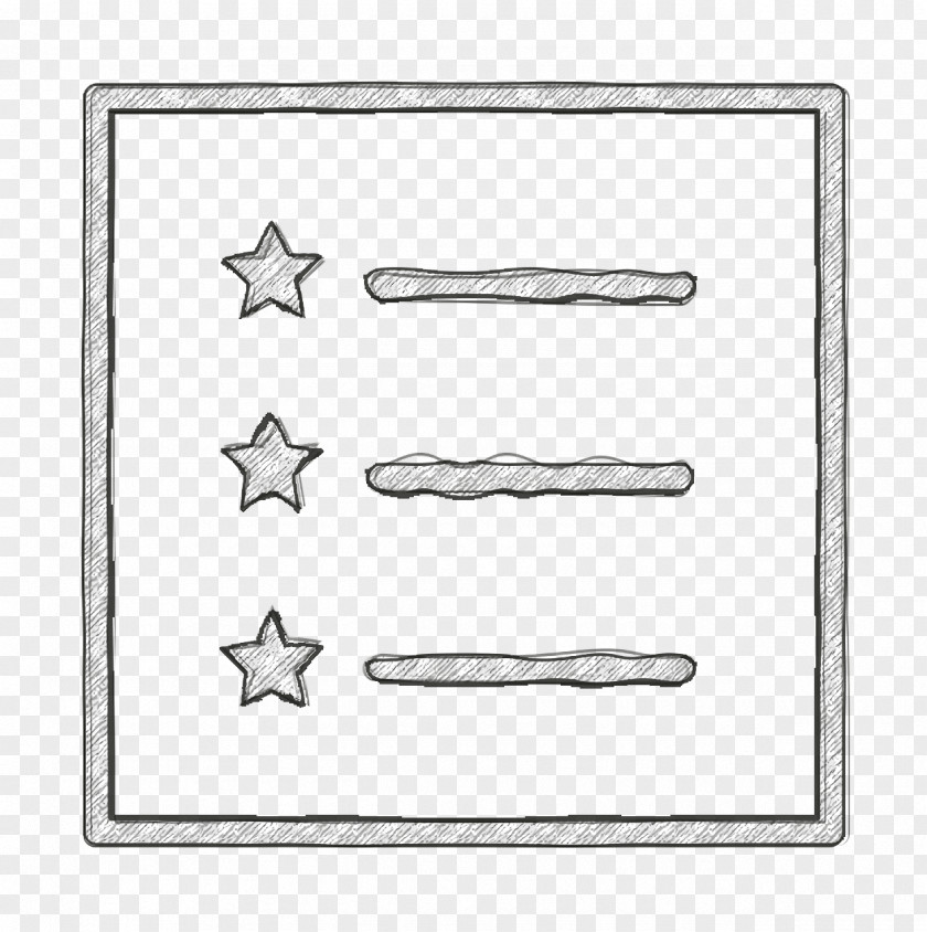 Rectangle Line Art Essential Set Icon List PNG