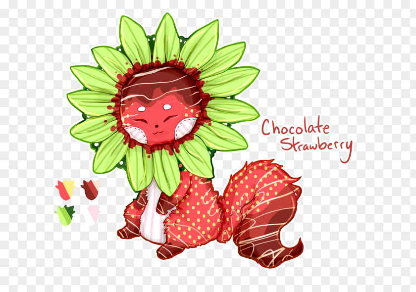 Chocolate Strawberries Strawberry Floral Design Cartoon PNG