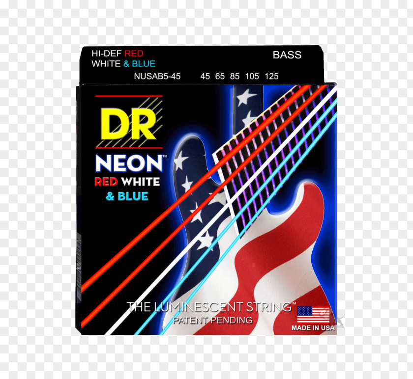 Bass Guitar DR Handmade Strings Double Electric PNG