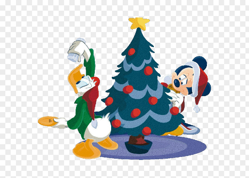 Christmas Tree Mickey Mouse Minnie Donald Duck Clip Art PNG