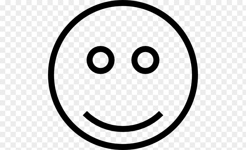 Smiley Line Art Circle White Font PNG