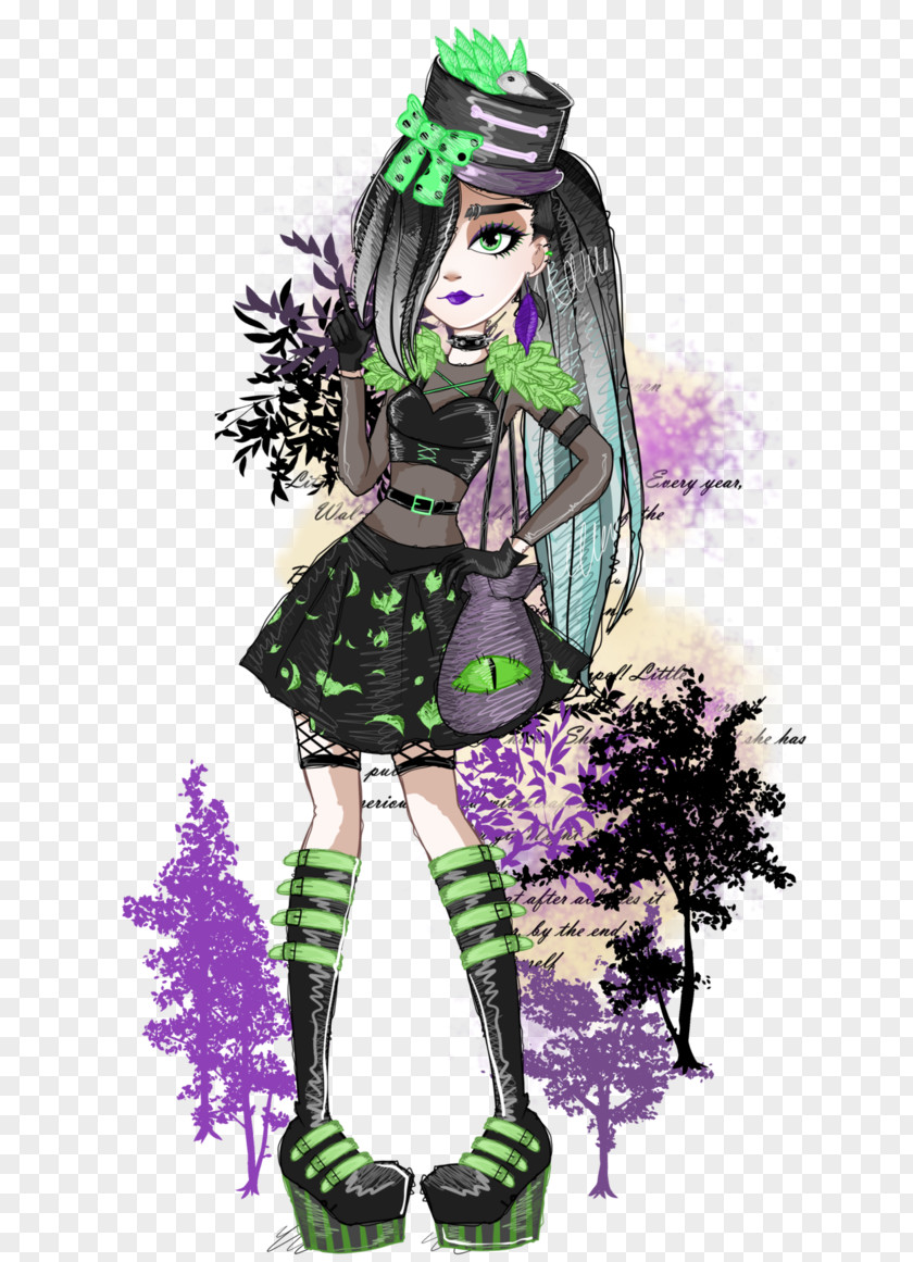 Tree Illustration Cartoon Costume Design Green PNG