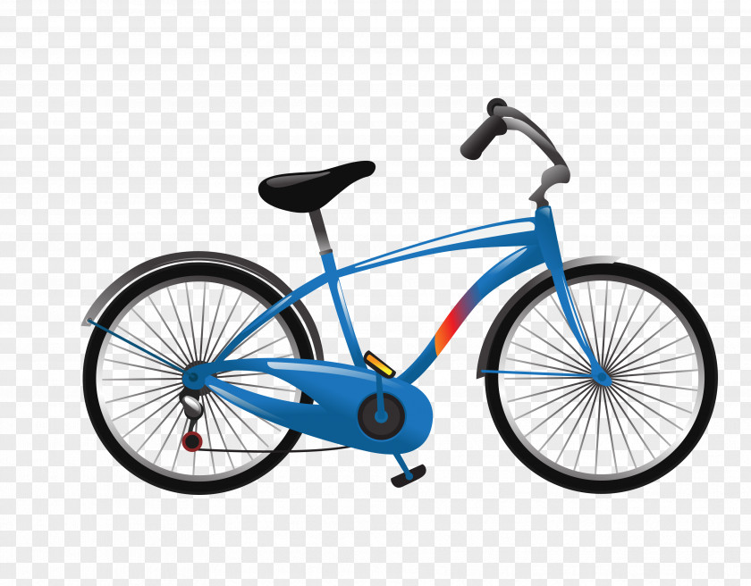 Vector Blue Bike Mountain Cruiser Bicycle Frame BMX Single-speed PNG