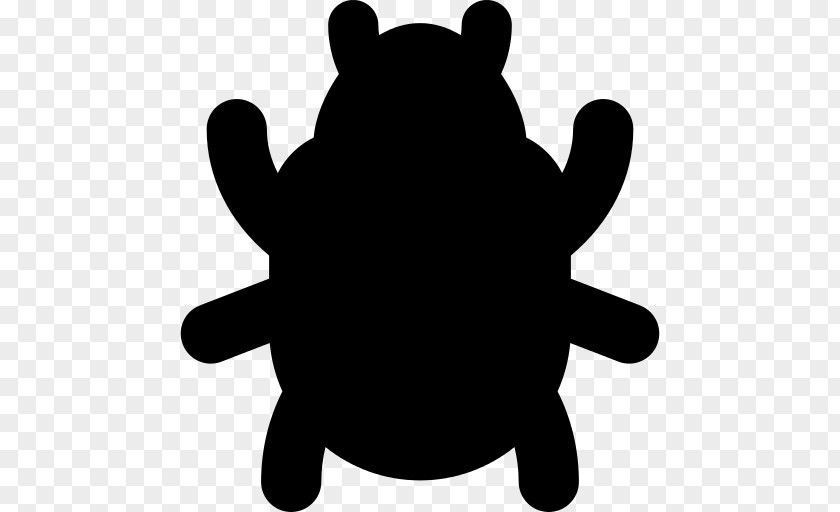 Bug Silhouette Icon PNG