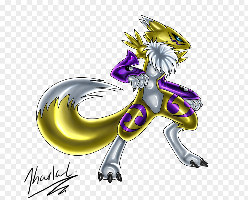 Digimon Renamon Guilmon Fan Art PNG