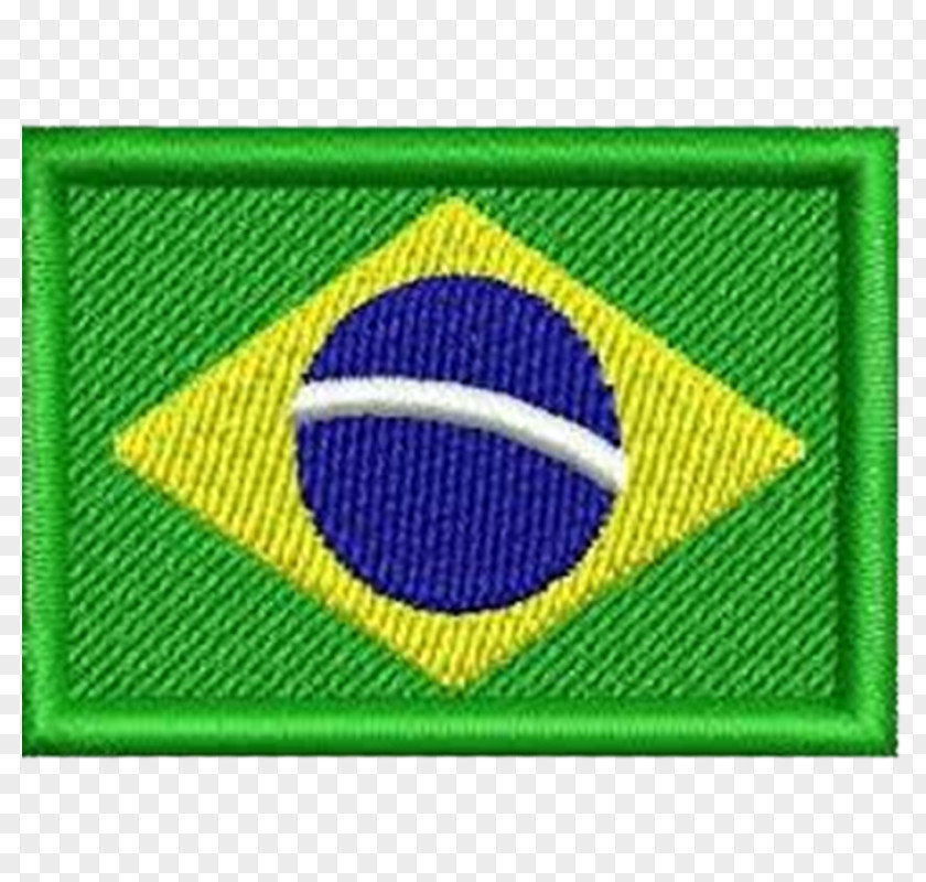 Flag Of Brazil Embroidery Embroidered Patch PNG