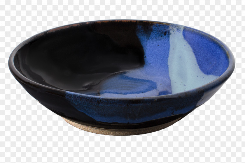 Glass Cobalt Blue Bowl Black PNG