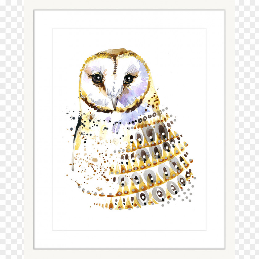 Watercolor Owl Painting Poster PNG