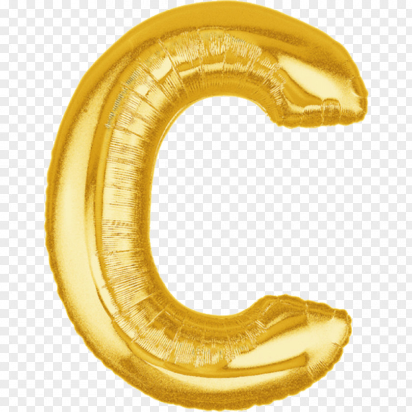 Balloon Mylar Alphabet Gold Letter PNG