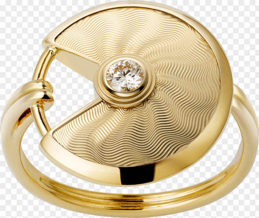 Jewellery Model Cartier Ring Amulet Colored Gold PNG