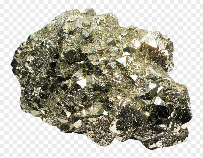Specimen Crystal Pyrite Mineral Streak Rock PNG