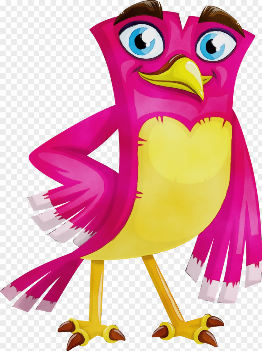 Animal Figure Bird Of Prey Cartoon Pink Clip Art Owl PNG