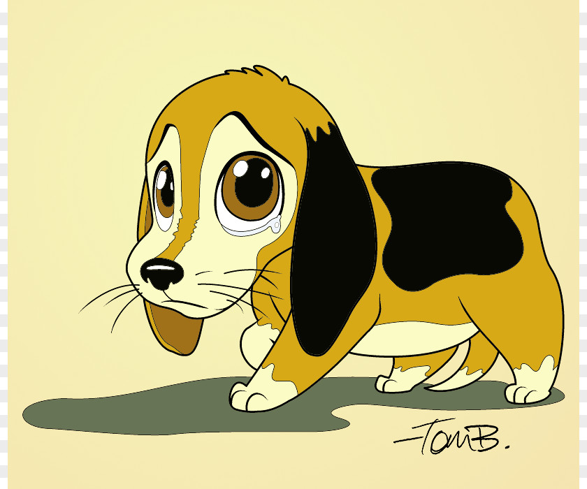 Sad Cartoons Images Beagle Puppy Cartoon Drawing Clip Art PNG