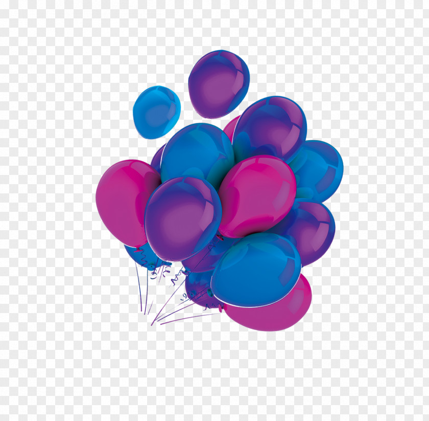 Blue And Purple Balloons Balloon PNG