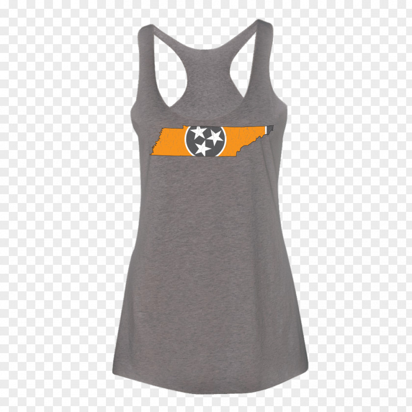 Orange Grey Flag Of Tennessee Sleeveless Shirt State PNG