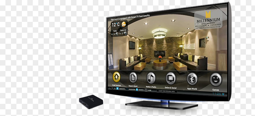 Smart Tv LCD Television Hotel Computer Monitors Internet PNG