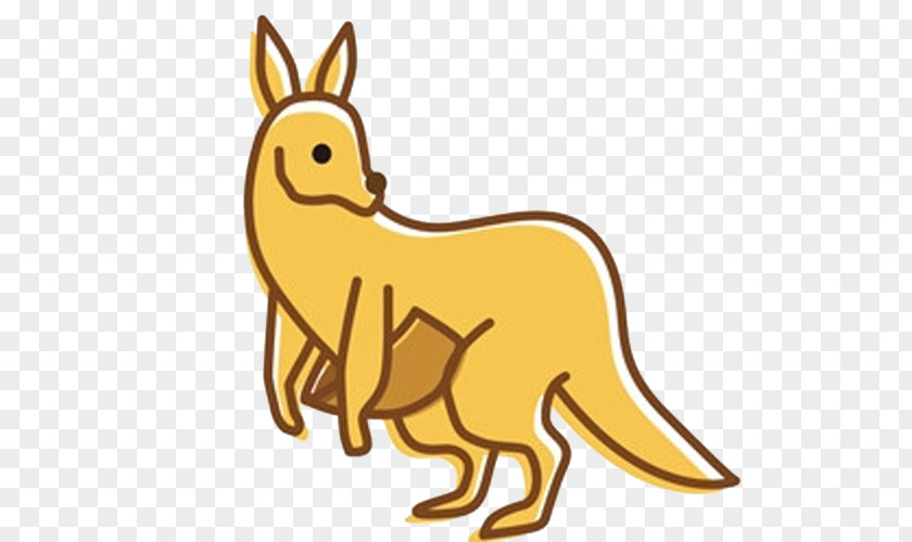 Cute Kangaroo Paper Child PNG