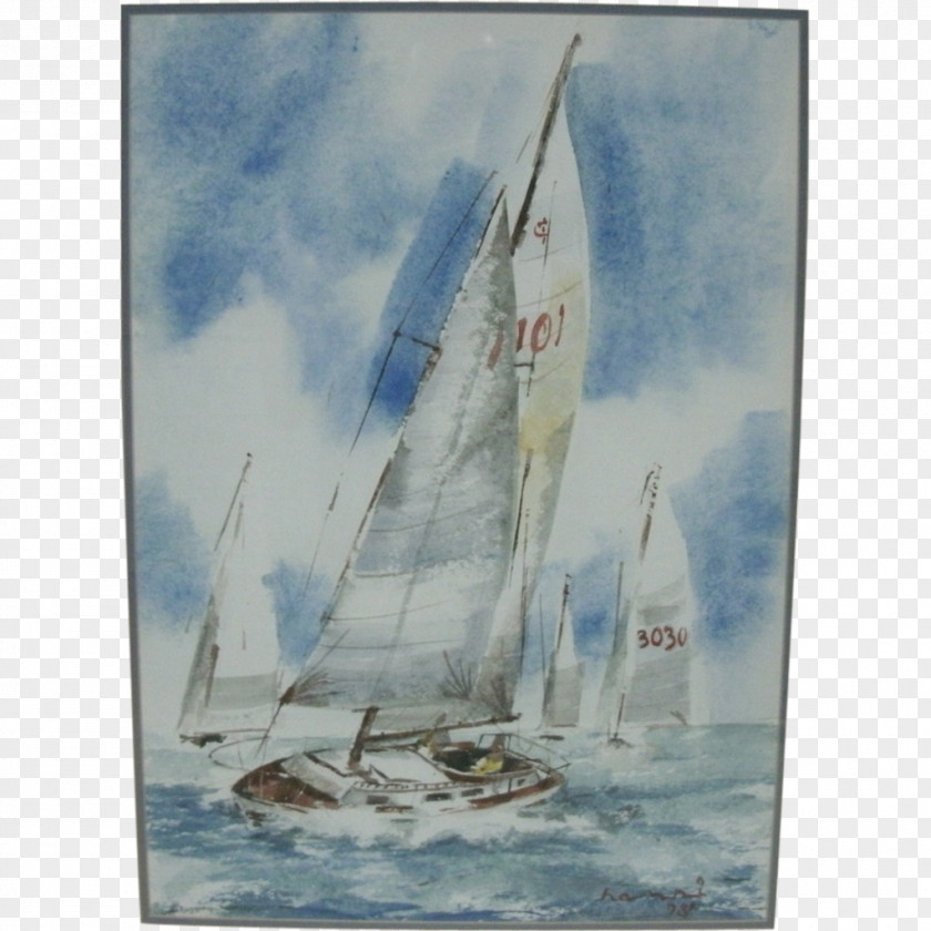 Sail Sailboat Watercolor Painting Art PNG