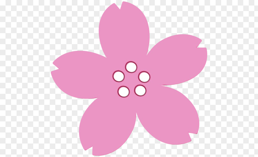 Wheel Symbol Pink Flower Cartoon PNG