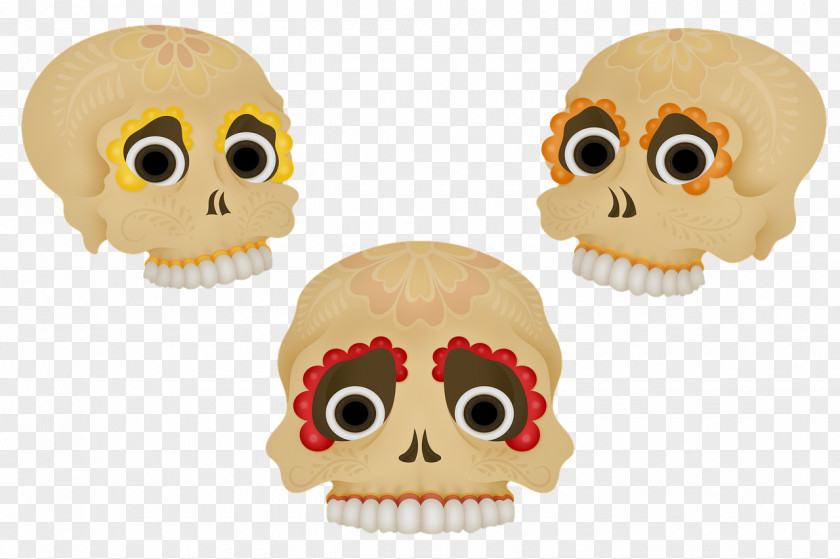 Ear Smile Day Of The Dead Skull PNG