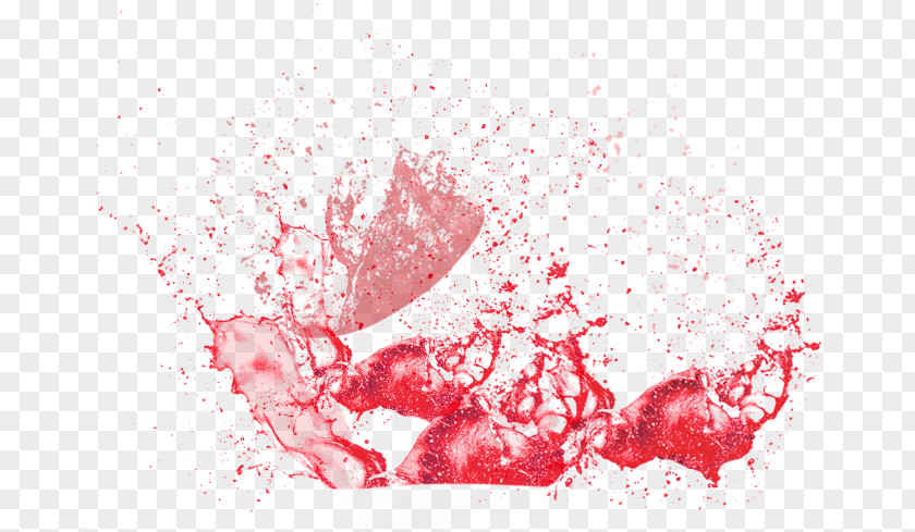 Red Juice Splash Effect Orange Grapefruit PNG