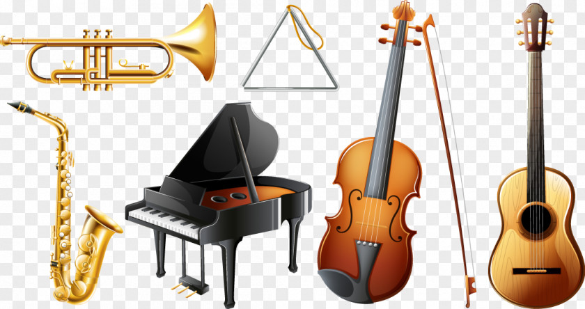 Six Kinds Of Musical Instruments Drums Drawing Illustration PNG