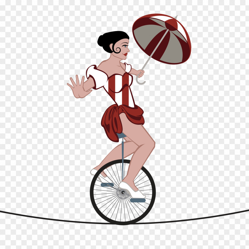 Circus Unicycle Clip Art PNG