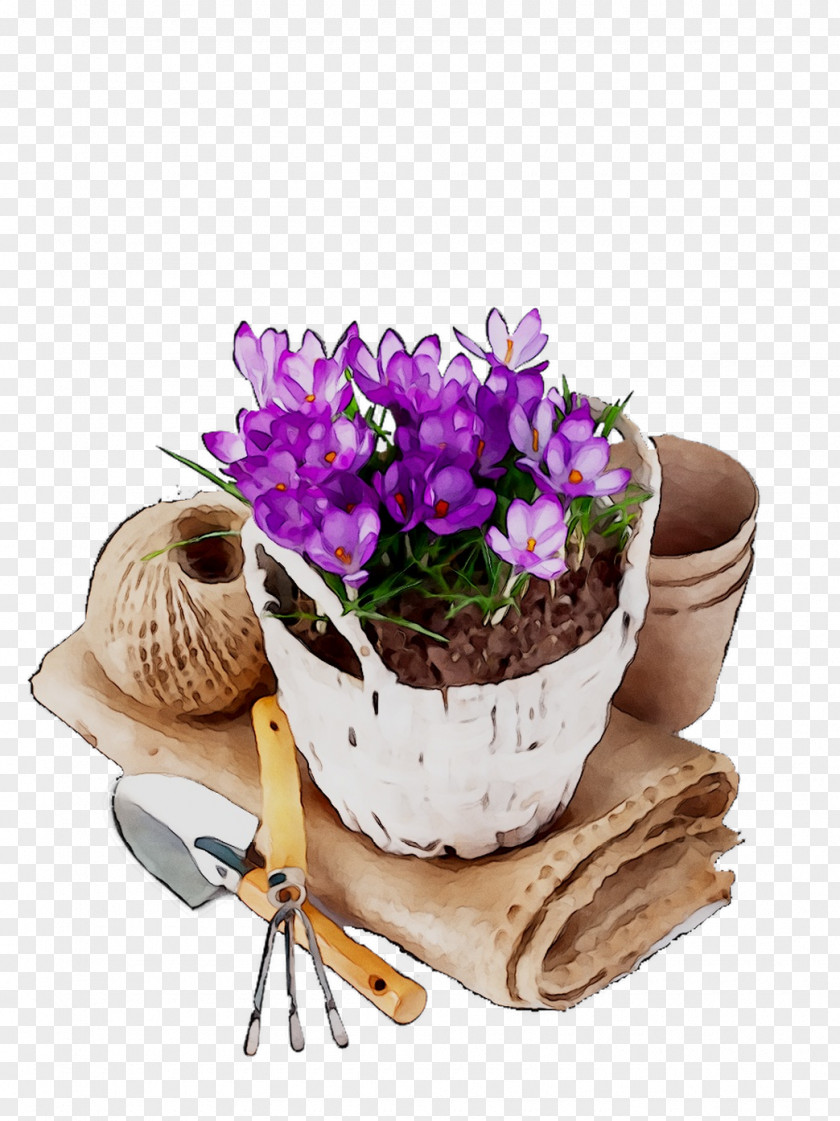 Cut Flowers Flowerpot Artificial Flower Purple PNG