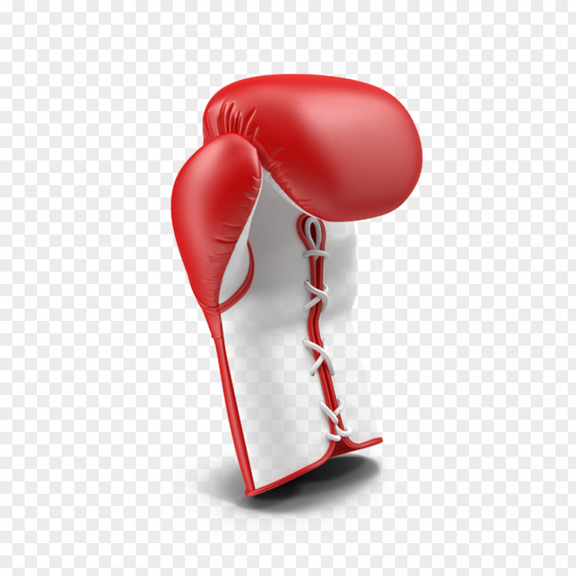 Single Red Boxing Gloves Glove Sparring PNG