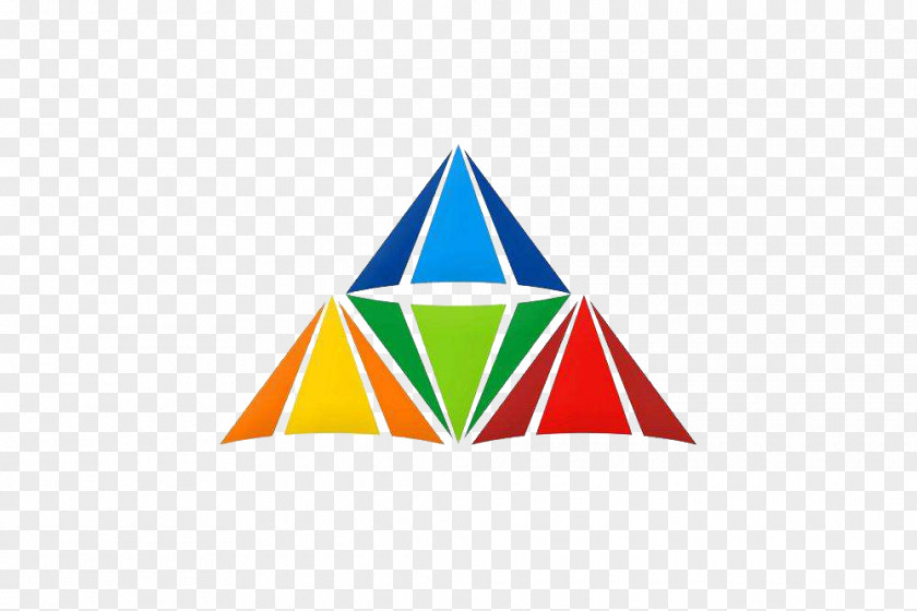 An Irregular Pattern Of Colored Triangles Logo Triangle PNG