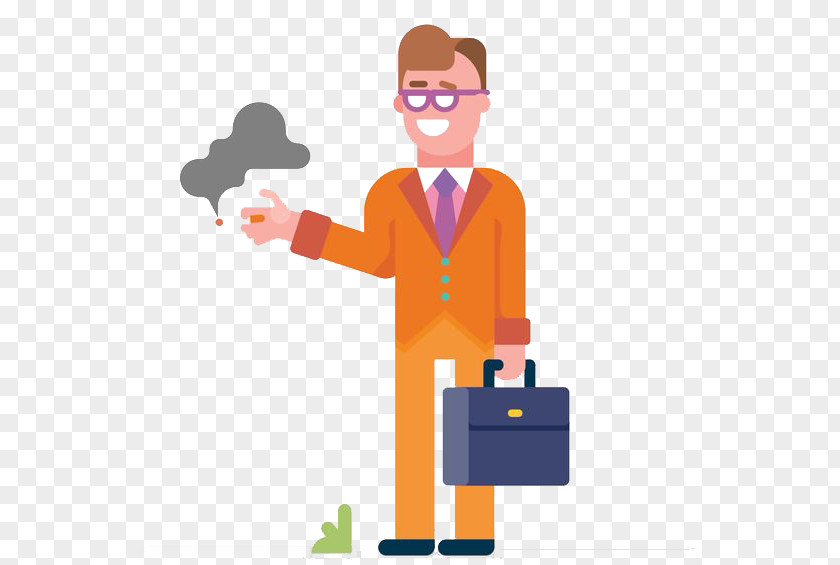 Flat Business Man Illustration PNG