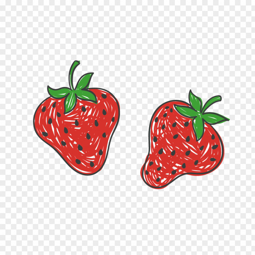 Hand-painted Strawberry Cream Cake Illustration PNG
