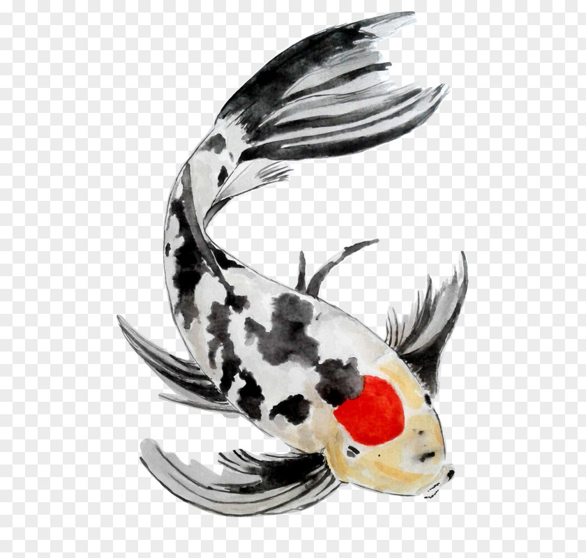 Painting Koi Watercolor Fine Art PNG