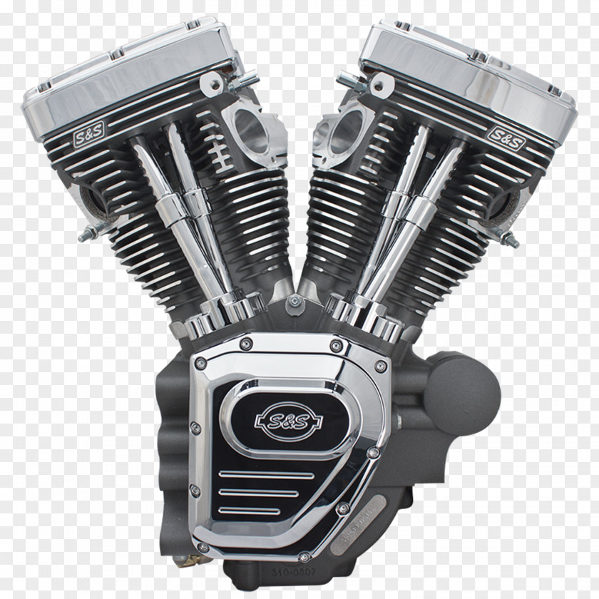 Twins Harley-Davidson Evolution Engine S&S Cycle Motorcycle PNG