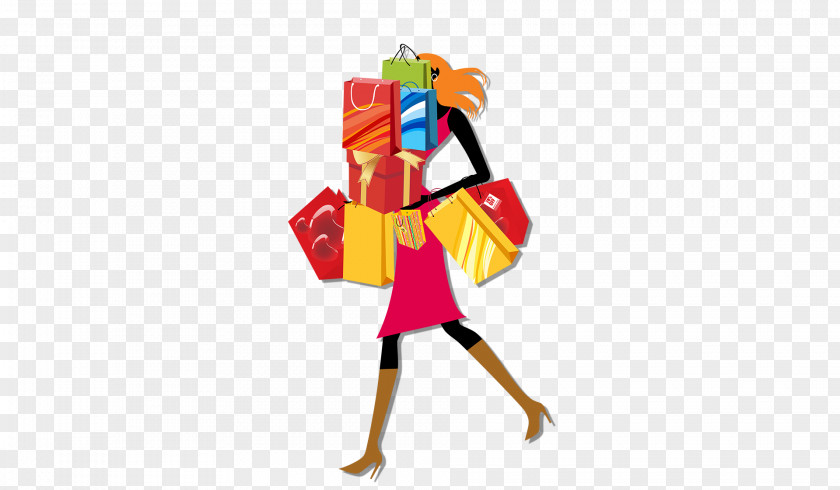 Urban Women Shopping Bag Woman Clip Art PNG
