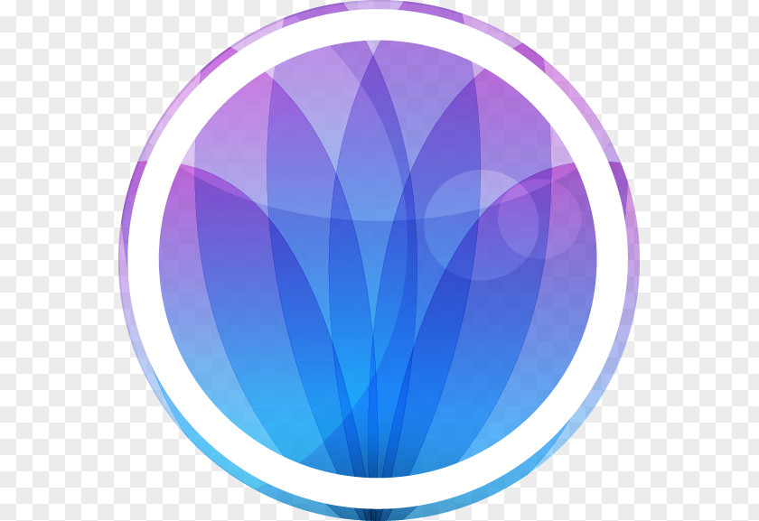 Hand Drawn Circle Pattern Purple Blue Lotus PNG