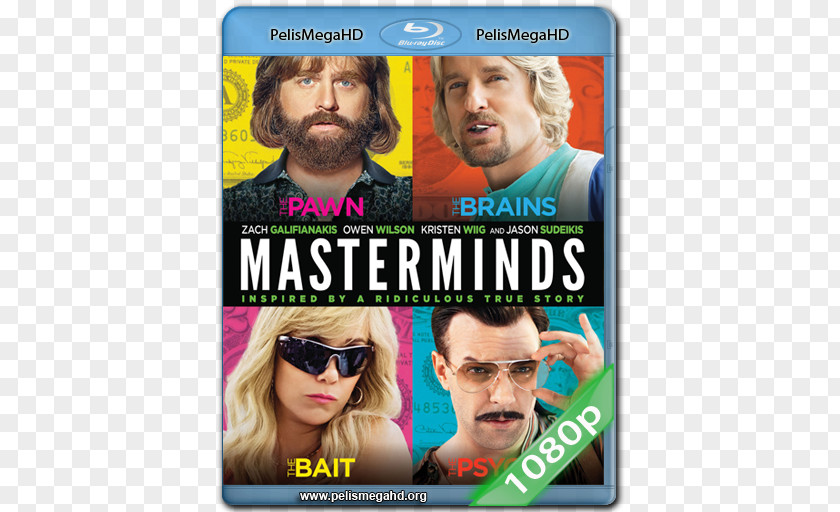 Dvd Owen Wilson Zach Galifianakis Jared Hess Masterminds Blu-ray Disc PNG