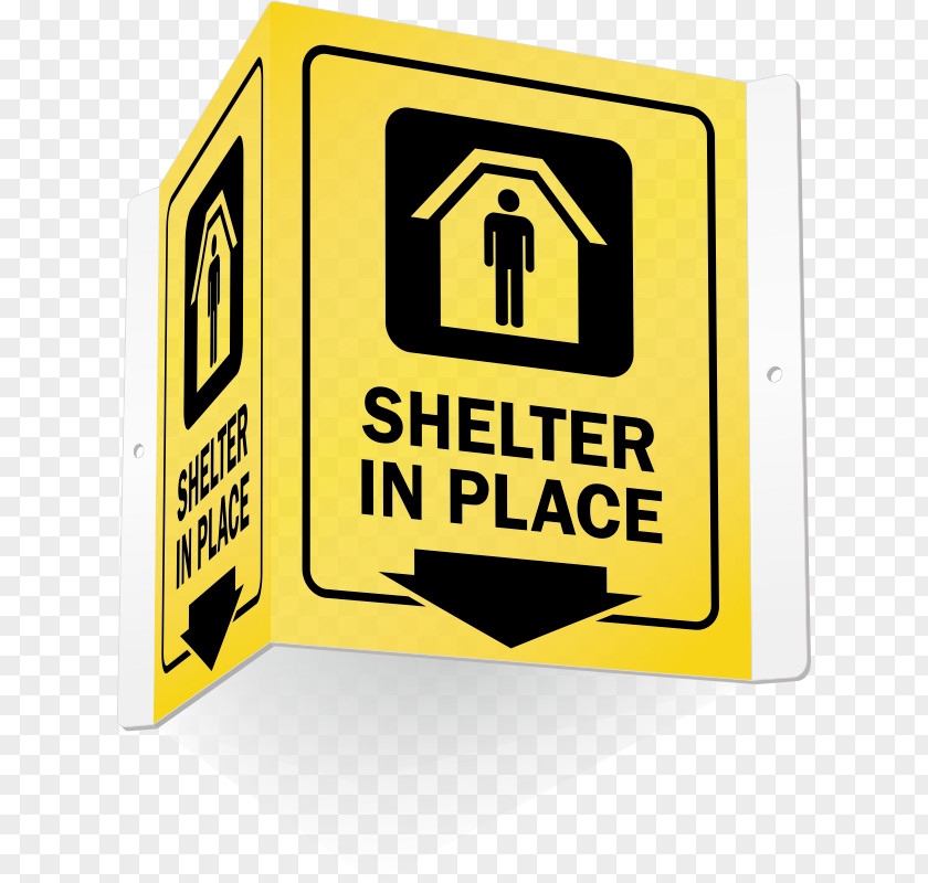 Earthquake Rescue Shelter In Place Signage PNG