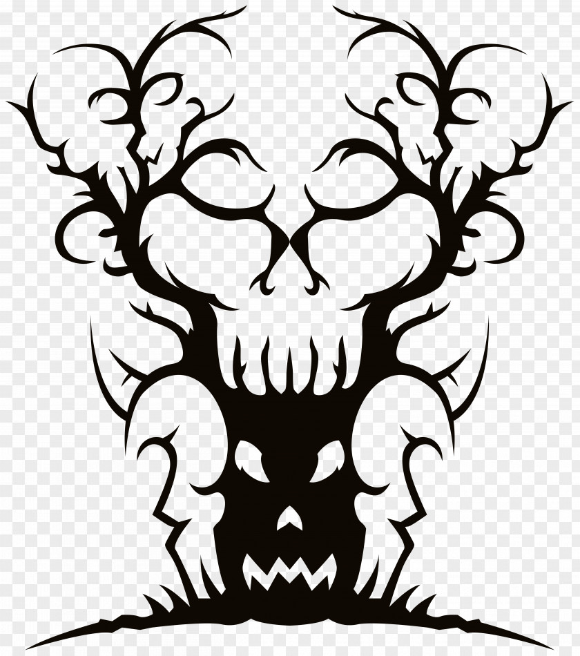 Scary Spooky Tree Clipart Image Halloween Clip Art PNG