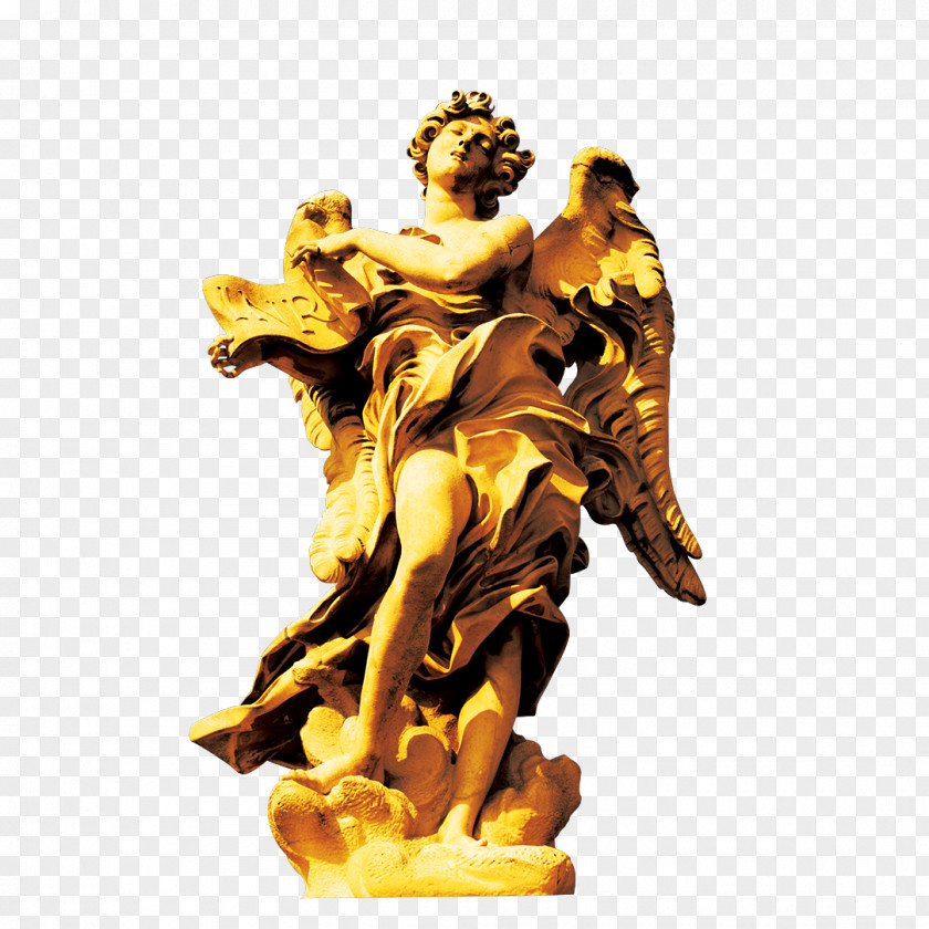 Angel Statue Castel SantAngelo Ponte With The Superscription Ecstasy Of Saint Teresa PNG