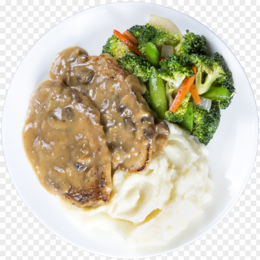 Artichokes Salisbury Steak Gravy Pork Chop Recipe Dish PNG