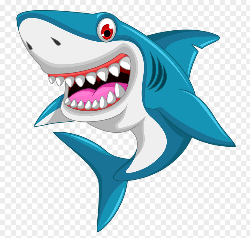 Cartoon Great White Shark Tart Cheesecake PNG