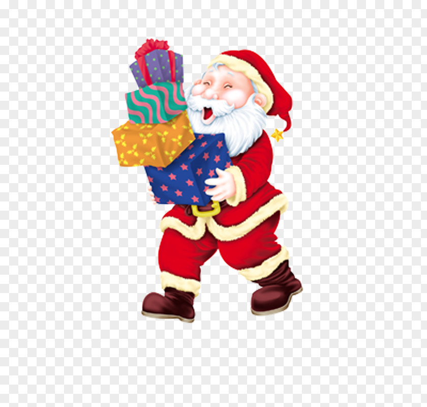 Santa Claus Gift Christmas PNG