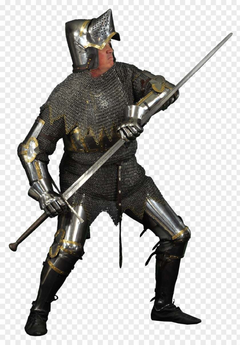 Fighting Late Middle Ages Knight Mail PNG