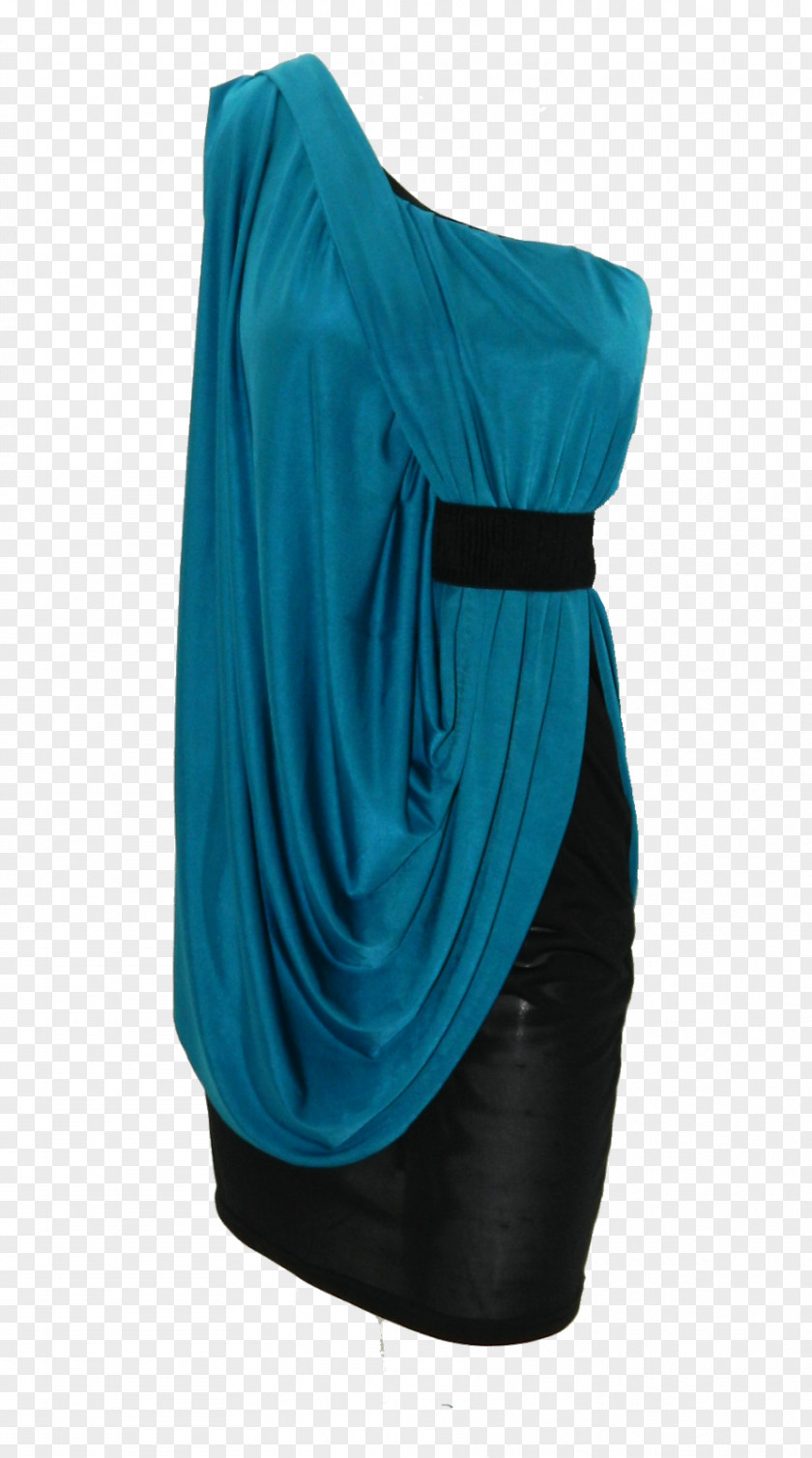 Blue Evening Gown Shoulder Cocktail Dress Turquoise PNG