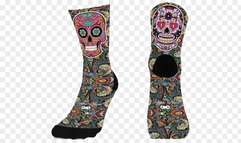 Cycling Calavera Sock Clothing Tube Top PNG