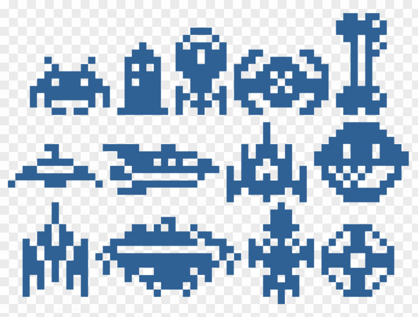 Space Invaders Pixel Art TIE Fighter 8-bit Galaga PNG