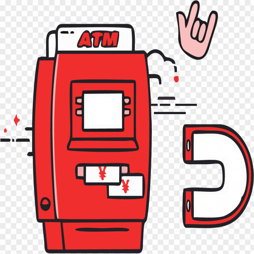 ATM Machines Red Material Automated Teller Machine Icon PNG