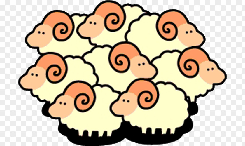 Flock Of Sheep Cartoon Clip Art PNG